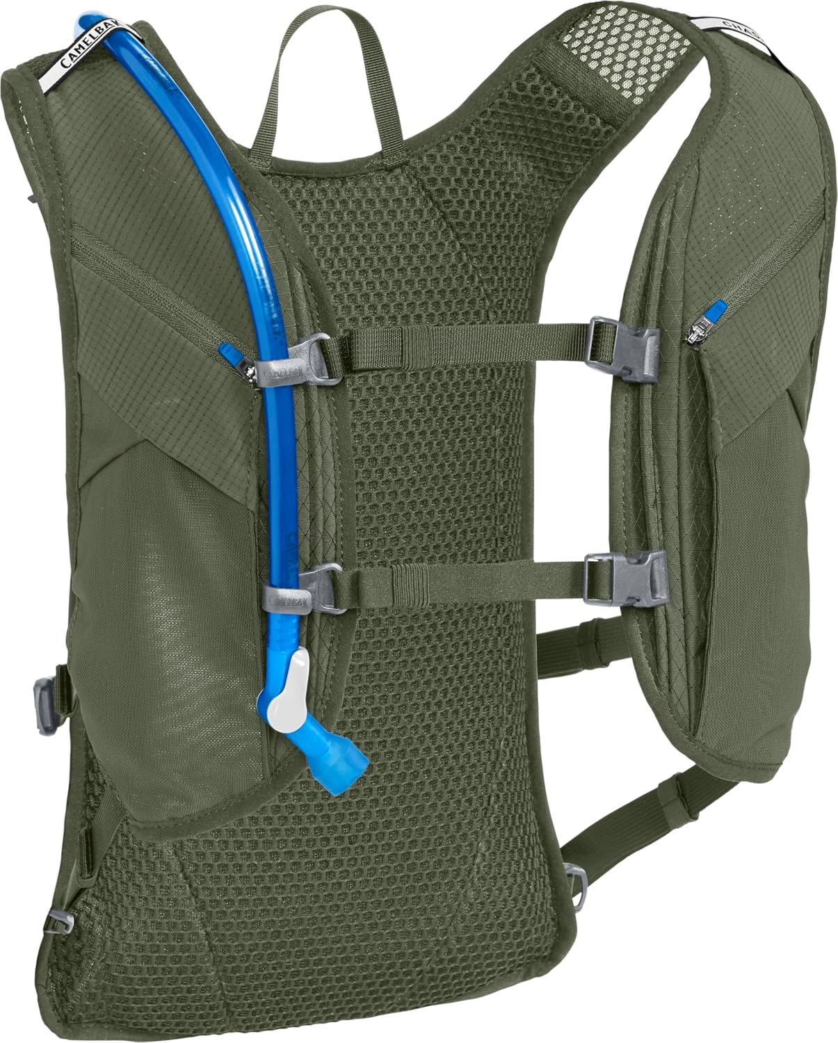 Chaleco hidratación bicicleta 70oz ajustable oliva