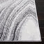 Alfombra 5x5ft x 7x7ft gris claro y marfil abstracto