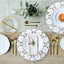 2 Pzas Platos Madera Blanca 13pulg Flores Mesa Comedor