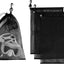Bolsa malla con cordón clip 12x16" set 4 negro multiuso