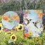 Bandera jardín 12x18" doble cara flores y pájaros