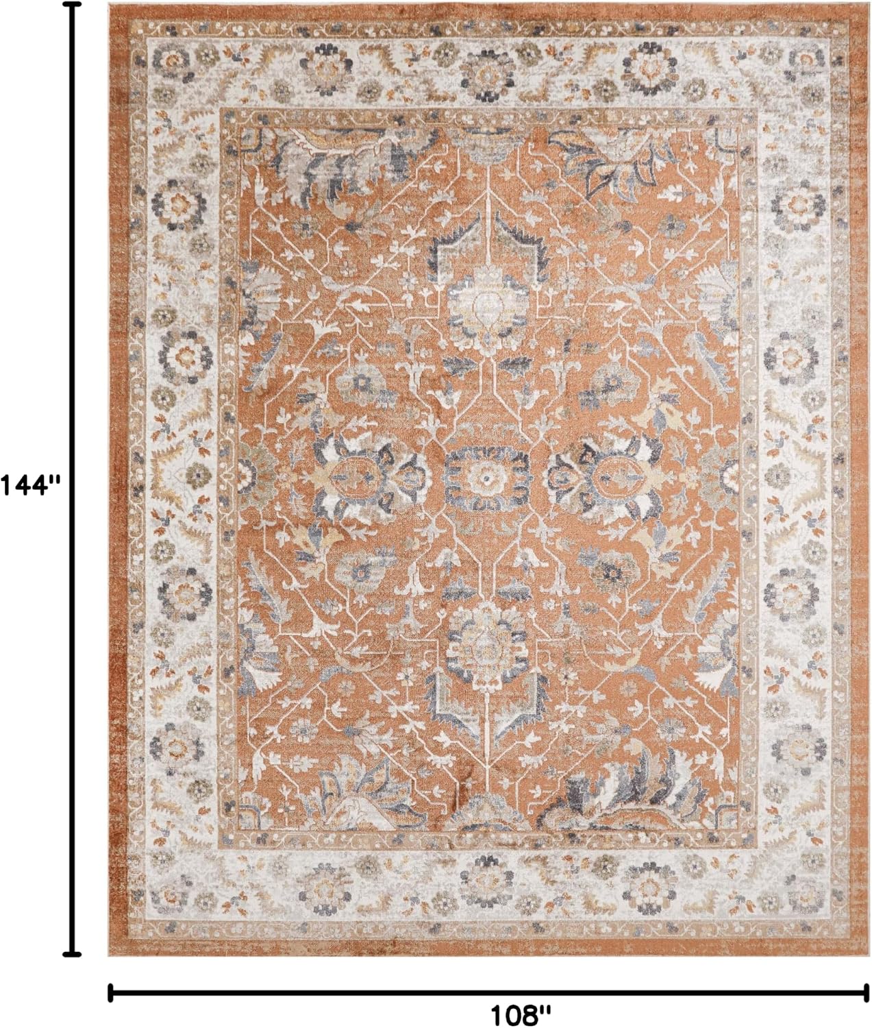 Alfombra lavable 9x12ft para dormitorio sala comedor