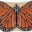 Tapete antiderrap látex forma mariposa naranja 3'3"x1'9"
