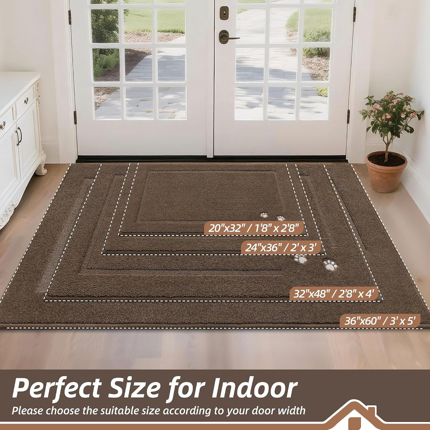 Tapete puerta perro 32x48" antiderrap absorbente