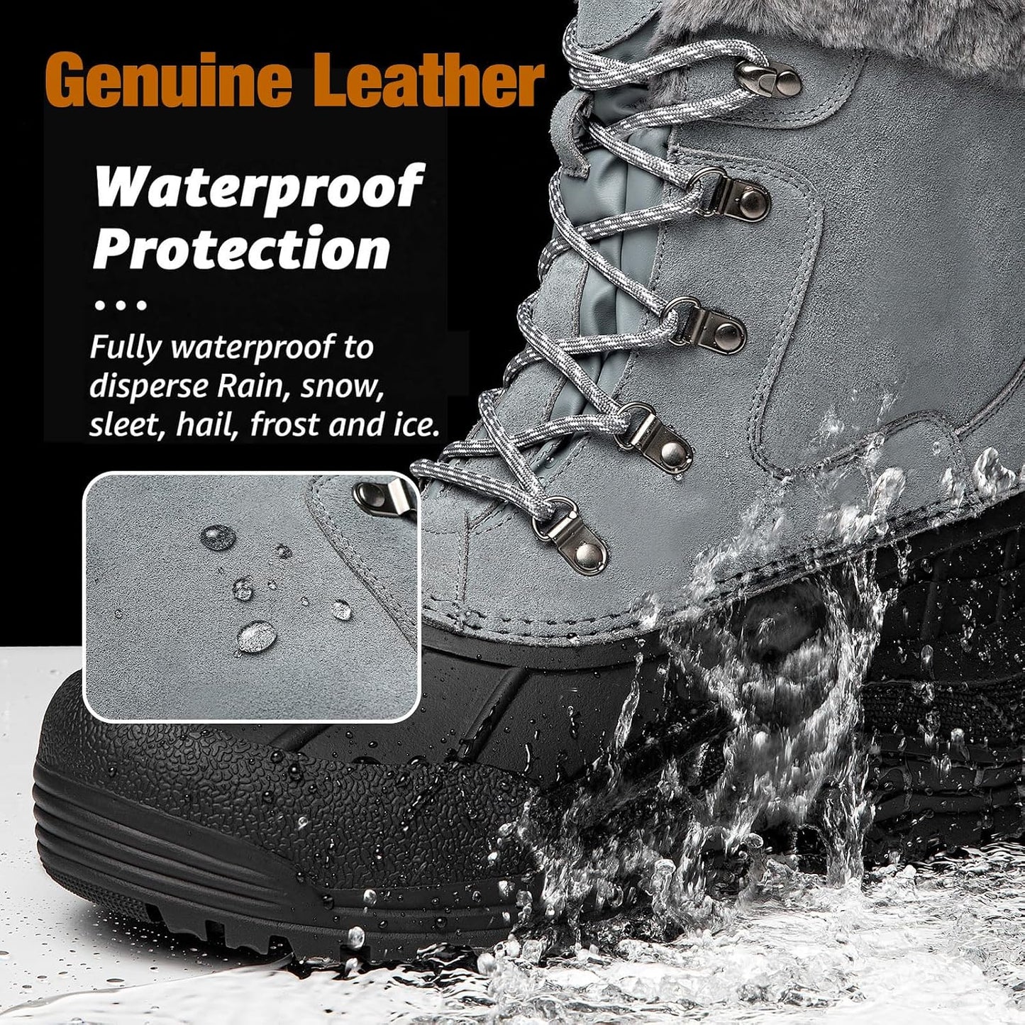 Botas invierno hombre forro térmico suela antiderrapante