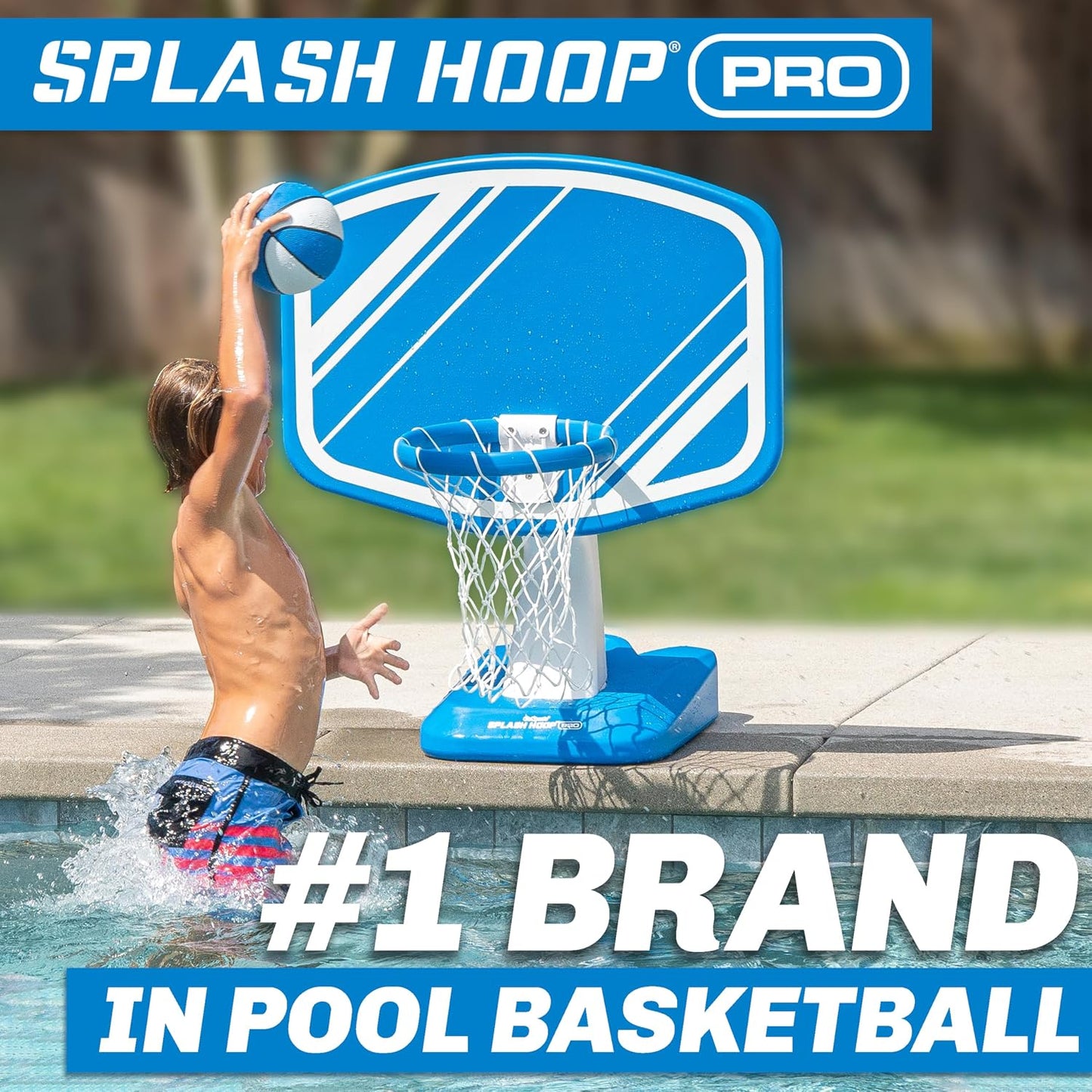 Set baloncesto piscina con canasta 2 balones y bomba