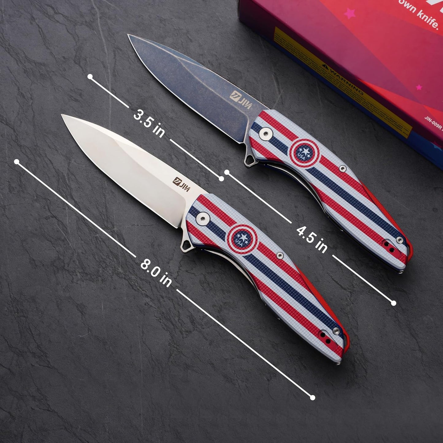 Cuchillo plegable EDC con clip hoja D2 mango G10