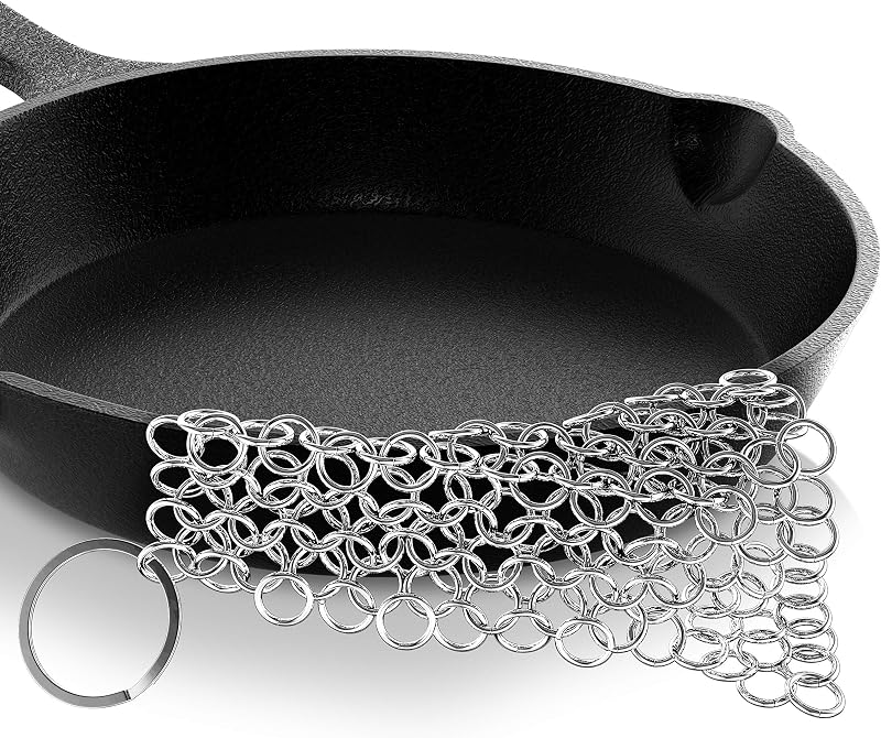 Limpiador acero inox para sartenes presazonadas 3.94pulg