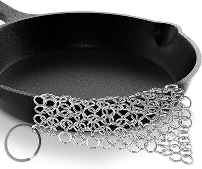 Limpiador acero inox para sartenes presazonadas 3.94pulg