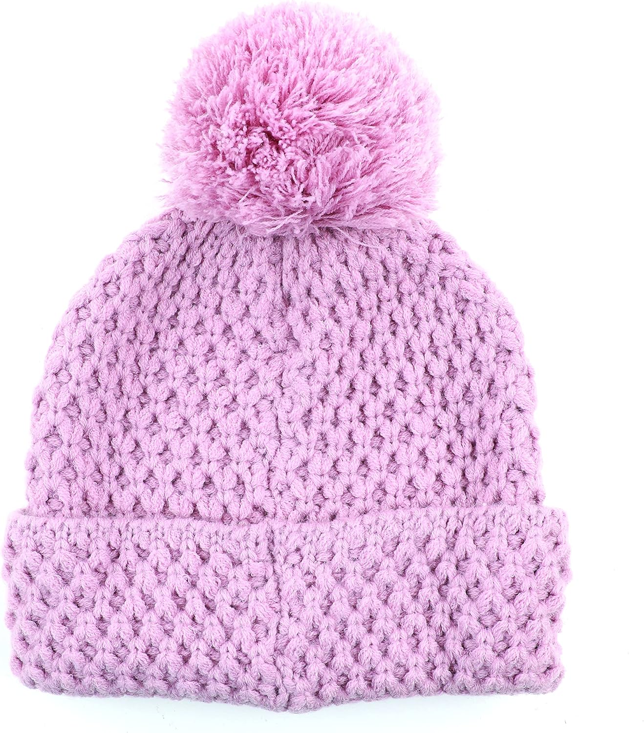 Gorro con pompón mujer diseño semilla invierno