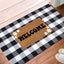 Alfombra cuadros blanco y negro 3x5ft para porche cocina