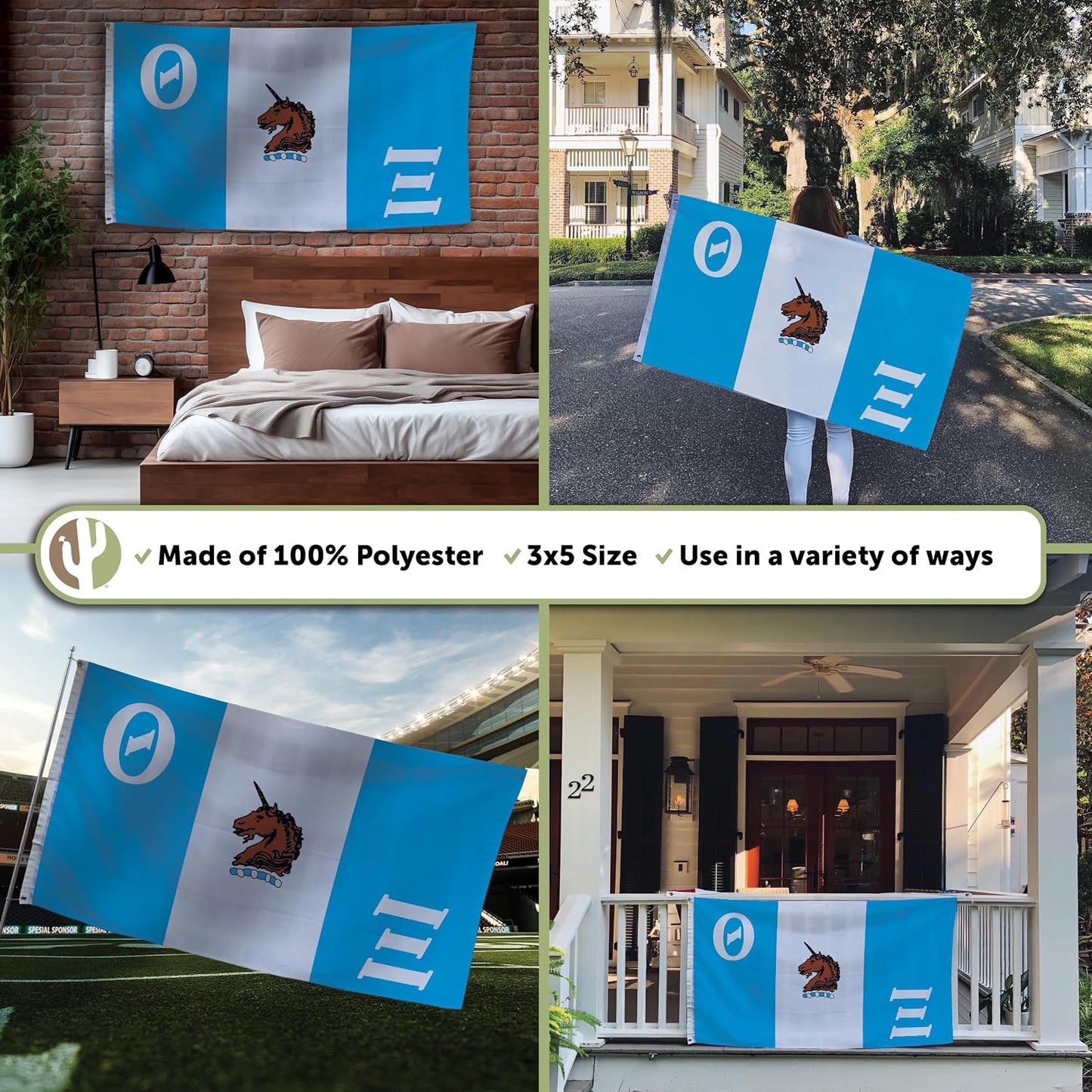 Bandera Fraternidad Theta Xi 3x5ft Poliéster Decoración