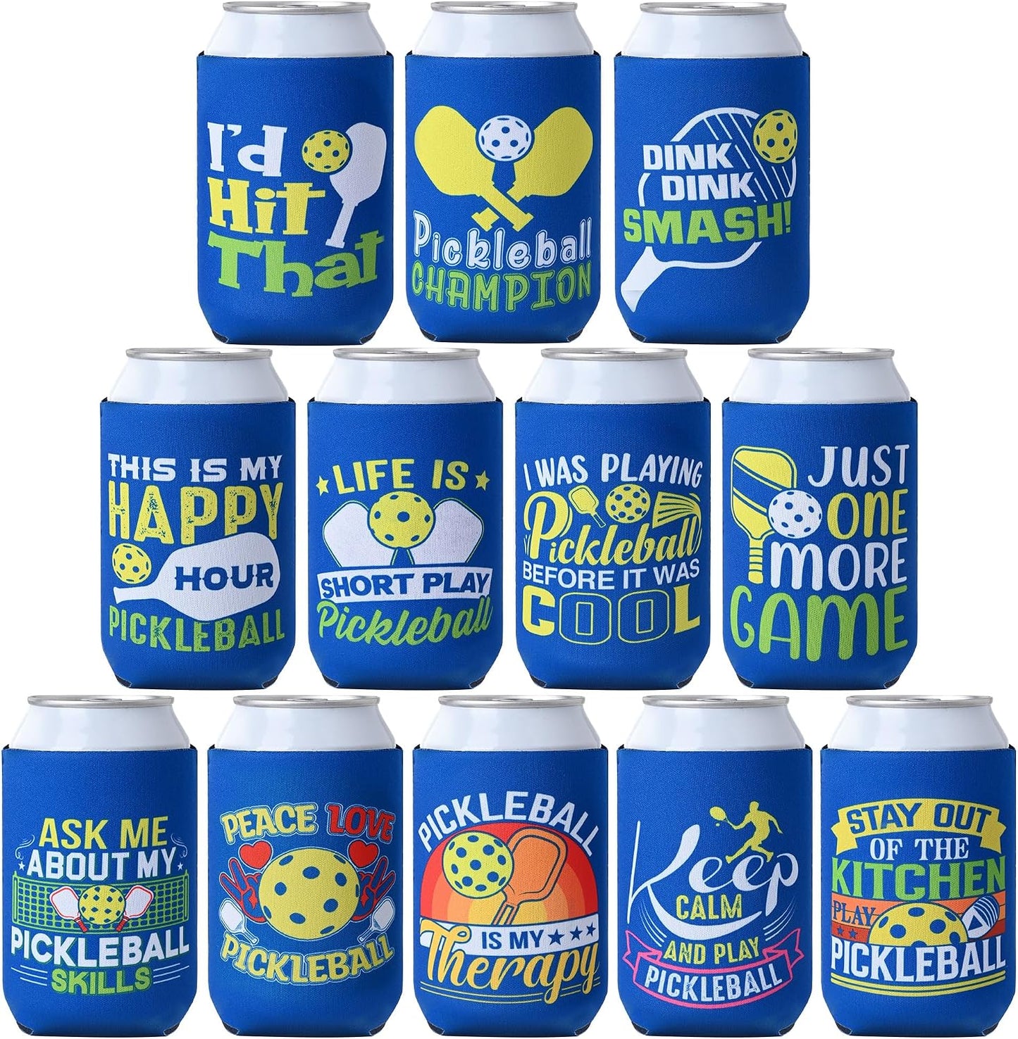 Enfriador latas pickleball 12 fundas neopreno regalo