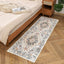 Tapete lavable 2x6ft estilo bohemio antiderrap azul naranja