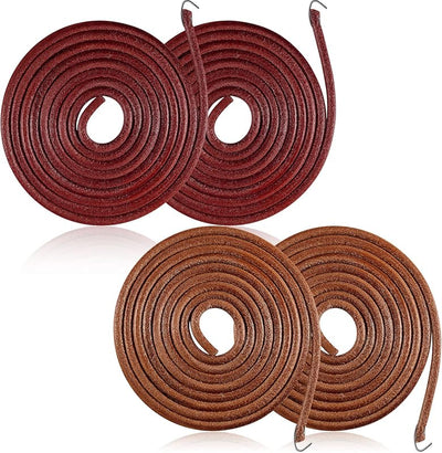 4 Pzas Cinturón Cuero para Máquina Coser 72x3/16pulg