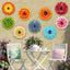 9 Pzas Flores Metal Decoración Pared 8pulg Bohemia Jardín