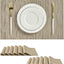 Set 24 Manteles Marrón Claro Resistentes Calor Antiderrap