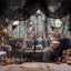 5 Telas Araña Halloween Negra Decoración Exterior Puerta Jardín