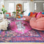Alfombra leopardo rosa 5x7ft para sala dormitorio
