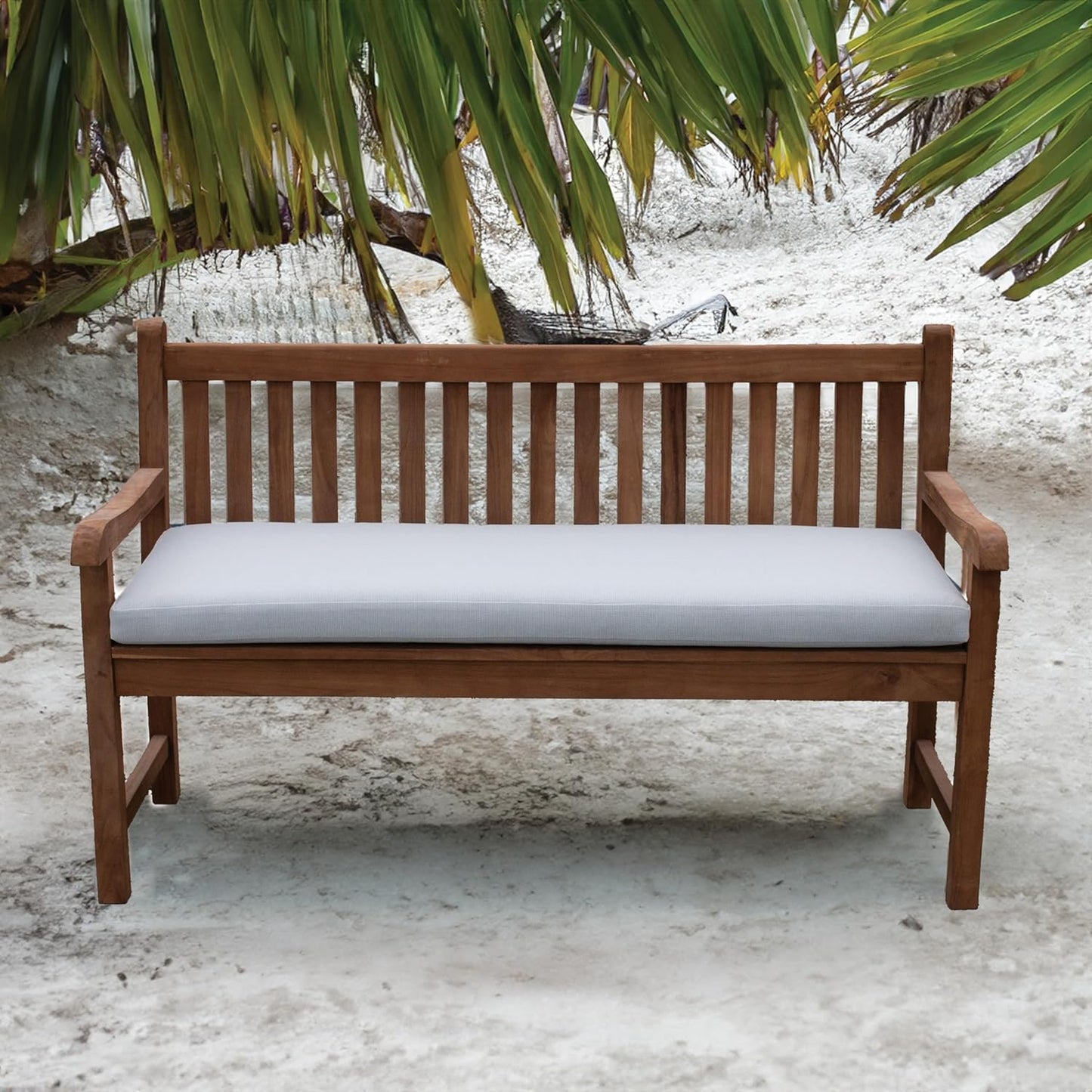 Cojín tela banco exterior 48x16" nube bambú