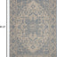 Alfombra exterior lavable 5.3x7.6ft color crema y azul