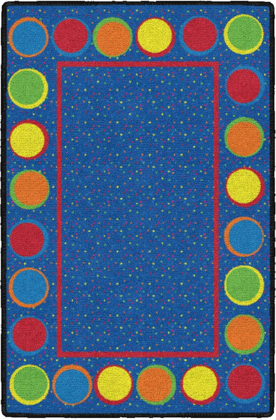 Tapete bienvenida aula infantil 2x3ft rectangular azul