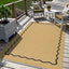 Alfombra patio 5x7ft lavable antiderrap geométrica