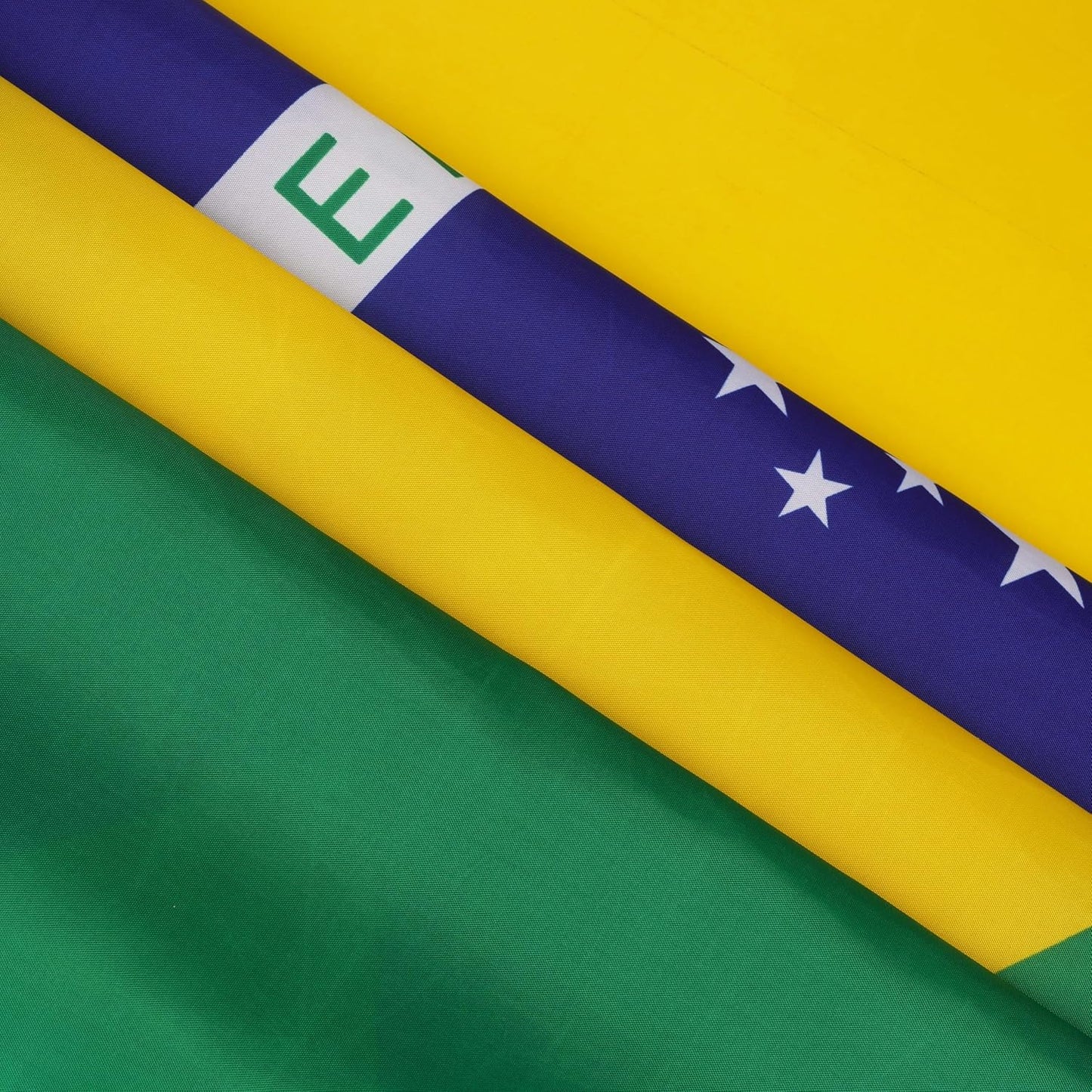 Bandera Brasil 3x5ft poliéster ojales latón doble costura