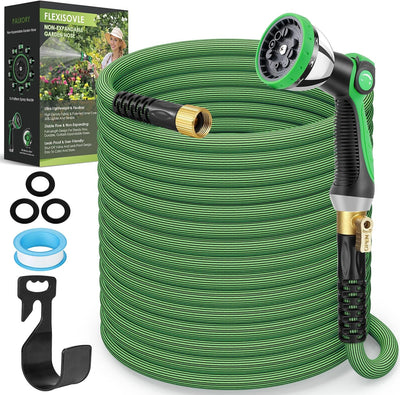Manguera jardín 50ft flexible 10 patrones boquilla a prueba fugas