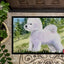 Felpudo Bichon Frise 18x27pulg Antiderrap Lavable