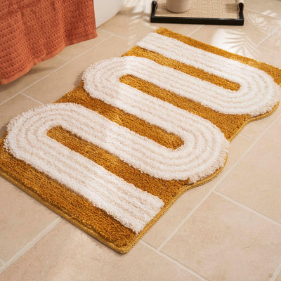 Alfombras baño bohemias onduladas 30x20 pulg antideslizante