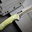 Cuchillo fijo hoja DC53 mango G10 EDC con funda Kydex verde