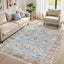 Alfombra lavable 5x7ft patrón vintage antiderrap