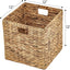 Cestas plegables jacinto hierro tela natural set 2