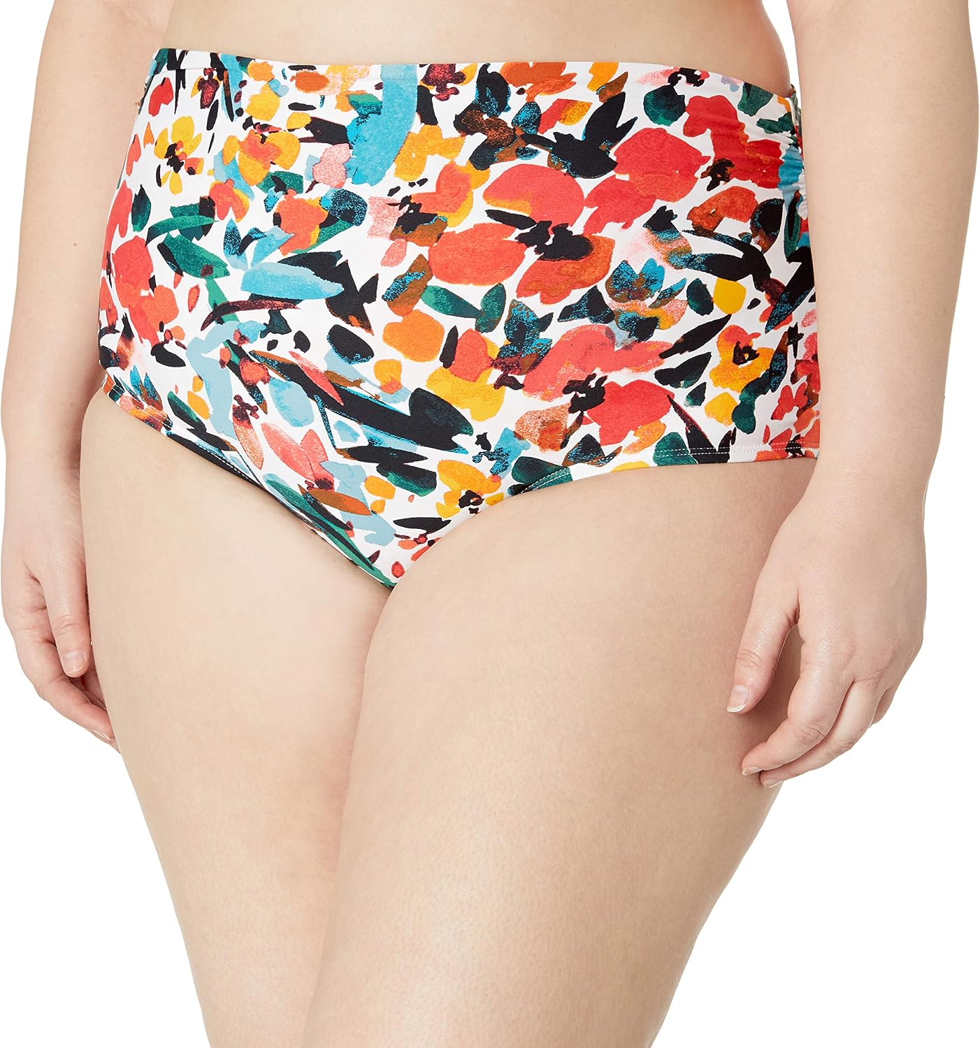Bañador cintura alta mujer fruncido lateral