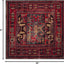 Alfombra Hamadan 3' Cuadrada Rojo Multi Diseño Persa