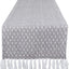 Camino mesa trenzado con diamantes 15x72pulg gris