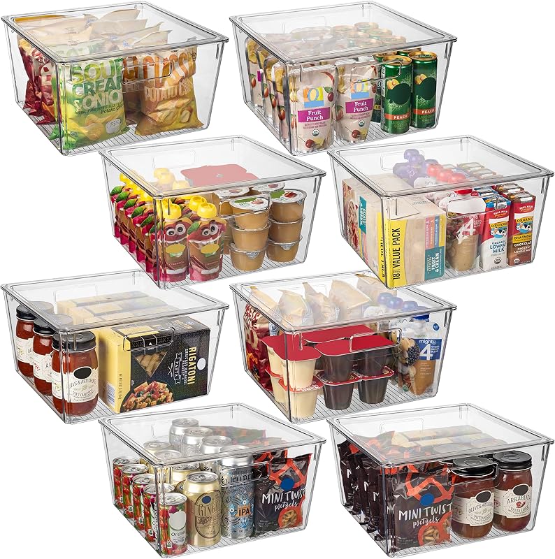 Contenedores plástico con tapas XL para cocina y despensa