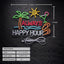 Letrero Neón Happy Hour Luz LED USB para Decoración Tiki