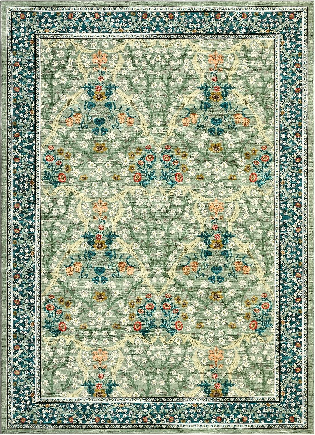 Alfombra lavable 9x12ft para sala dormitorio antiderrap