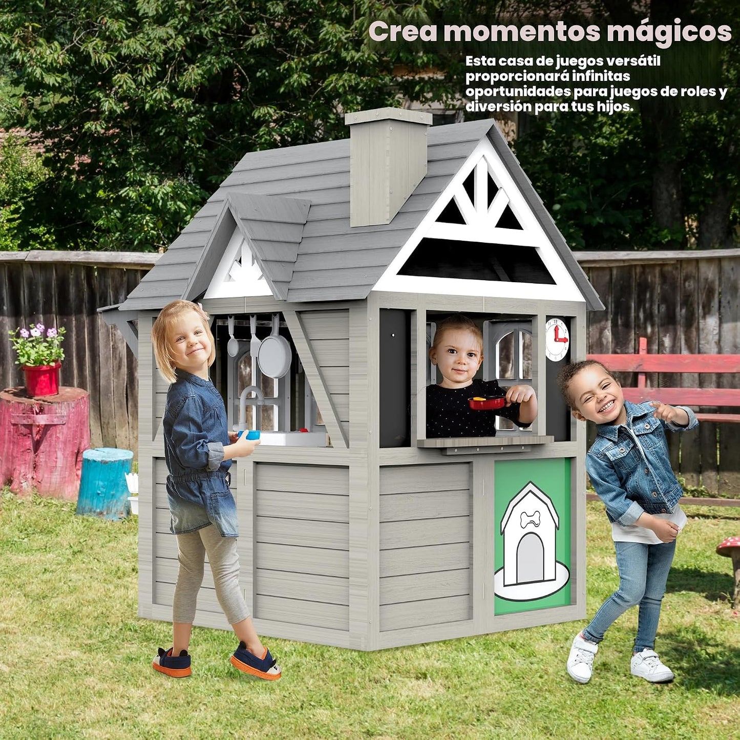 Set de madera para niños con fregadero