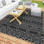 Alfombra exterior impermeable 6x9ft paja plástico reversible