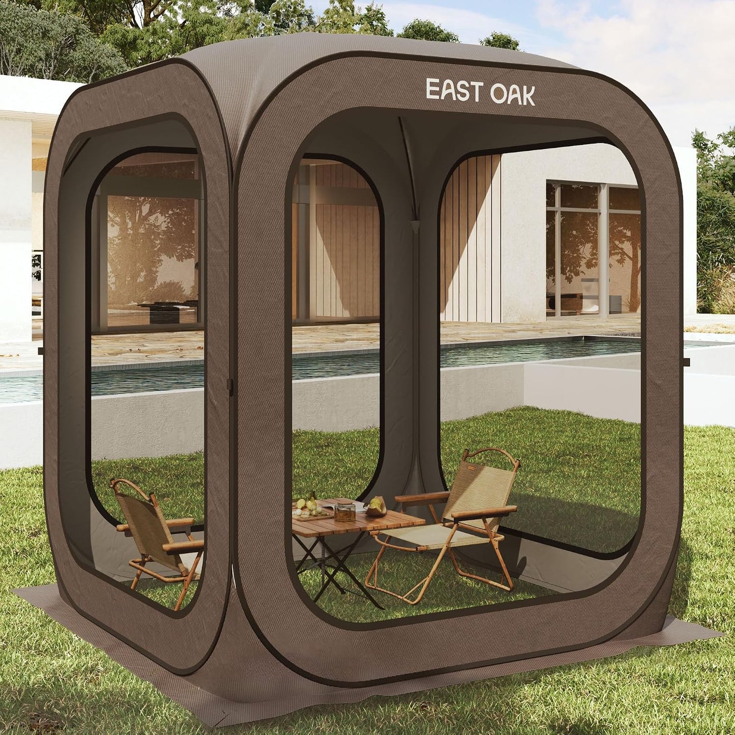 Carpa mosquitero 6x6pulg portátil para patio y terraza