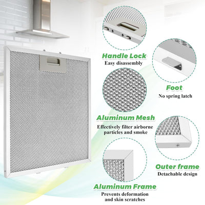 Repuesto filtro campana 3pzas 10.5x12pulg