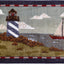 Alfombra decorativa azul 30x46"