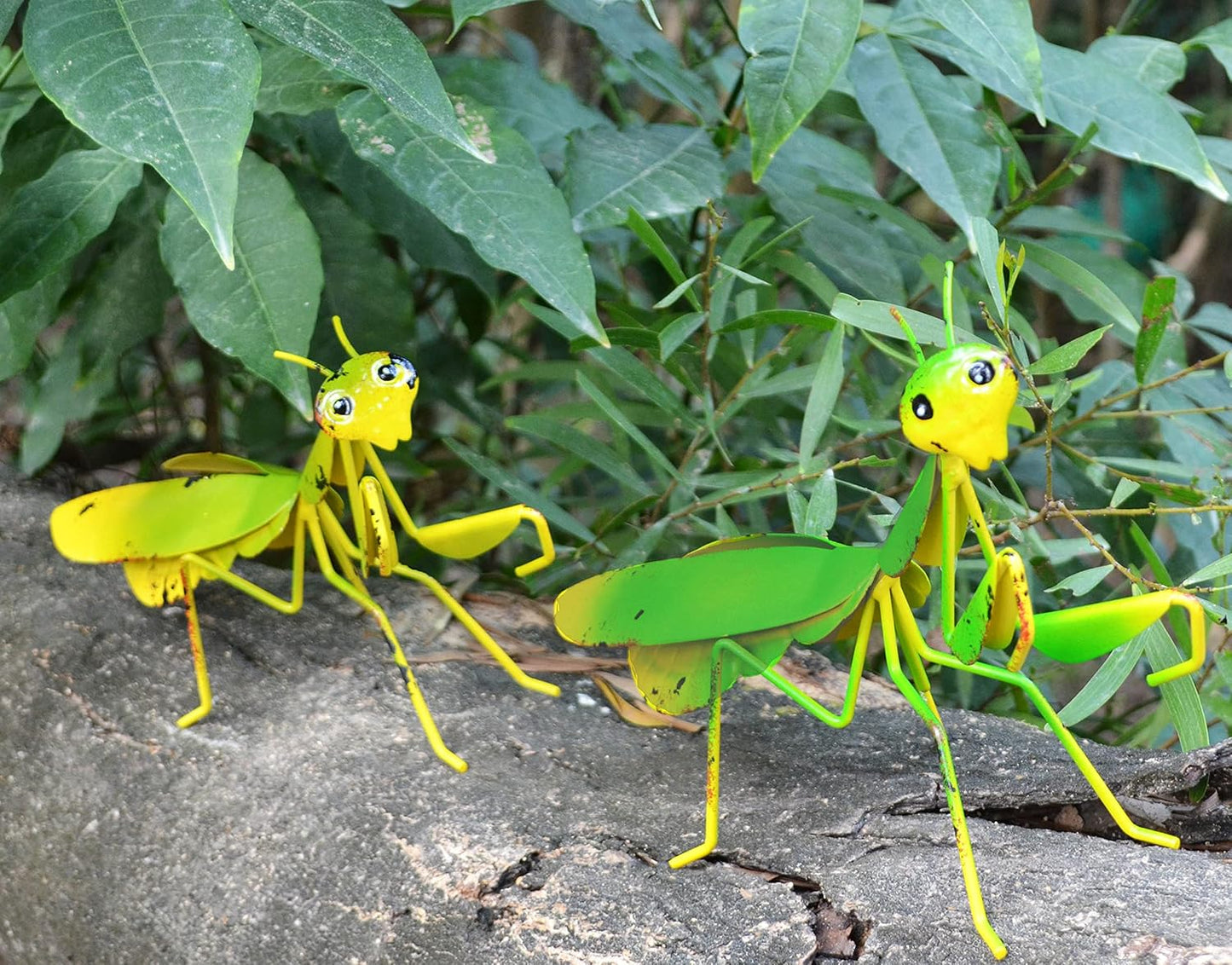2 Pzas Adornos Metal Jardín Árbol Valla Césped