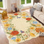 Alfombra lavable 9x12ft moderna antiderrap amarilla