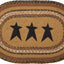 Alfombra yute marrón estrella ovalada 20x30pulg