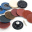 Discos abrasivos 2pulg 36-120grit set12pzas