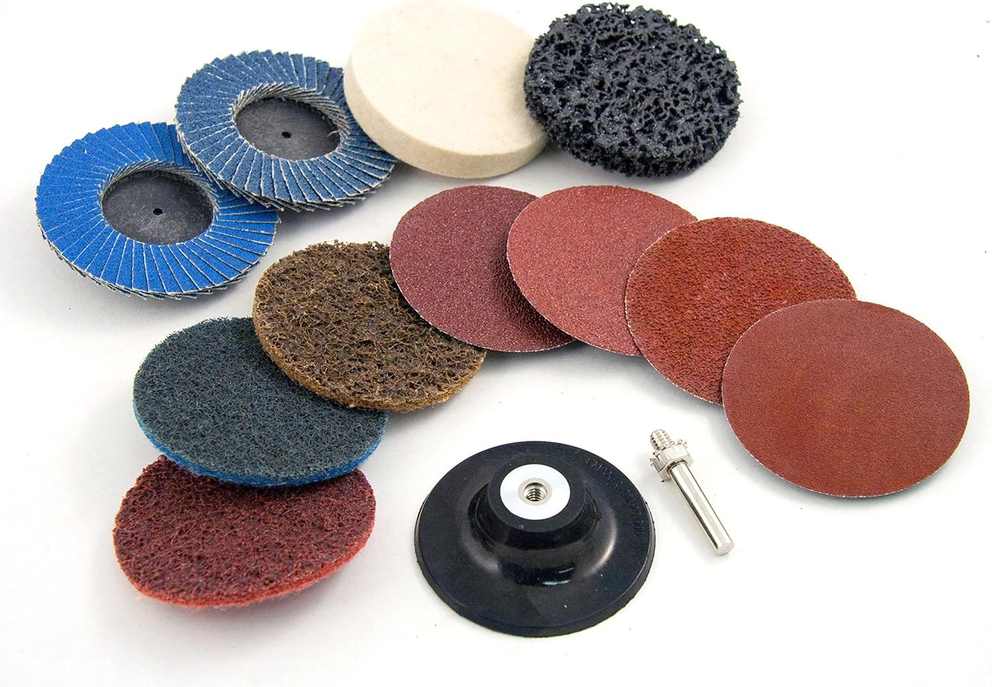 Discos abrasivos 2pulg 36-120grit set12pzas